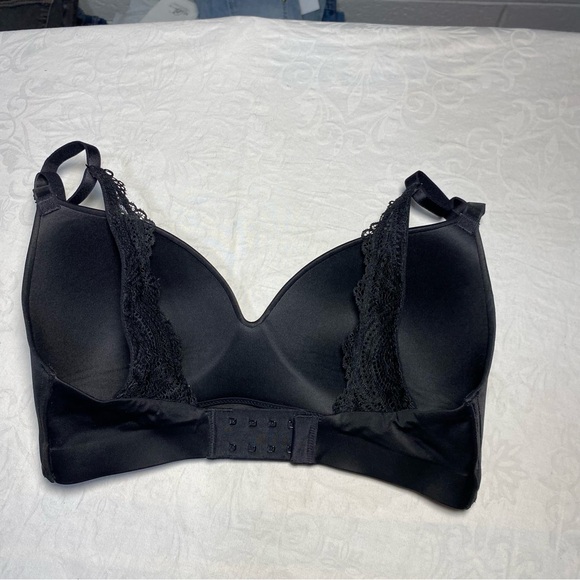 Soma Enbliss Wireless Bra Black 32D Excellent Condition Lace Back Straps - Picture 3 of 10